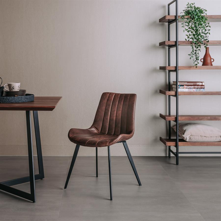 Tower Living Eetkamerstoel Eljas – Savannah Stof – Modern & Industrieel